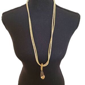Fashion Jewelry Womens Dressy Gold Sequin Pendant Necklace